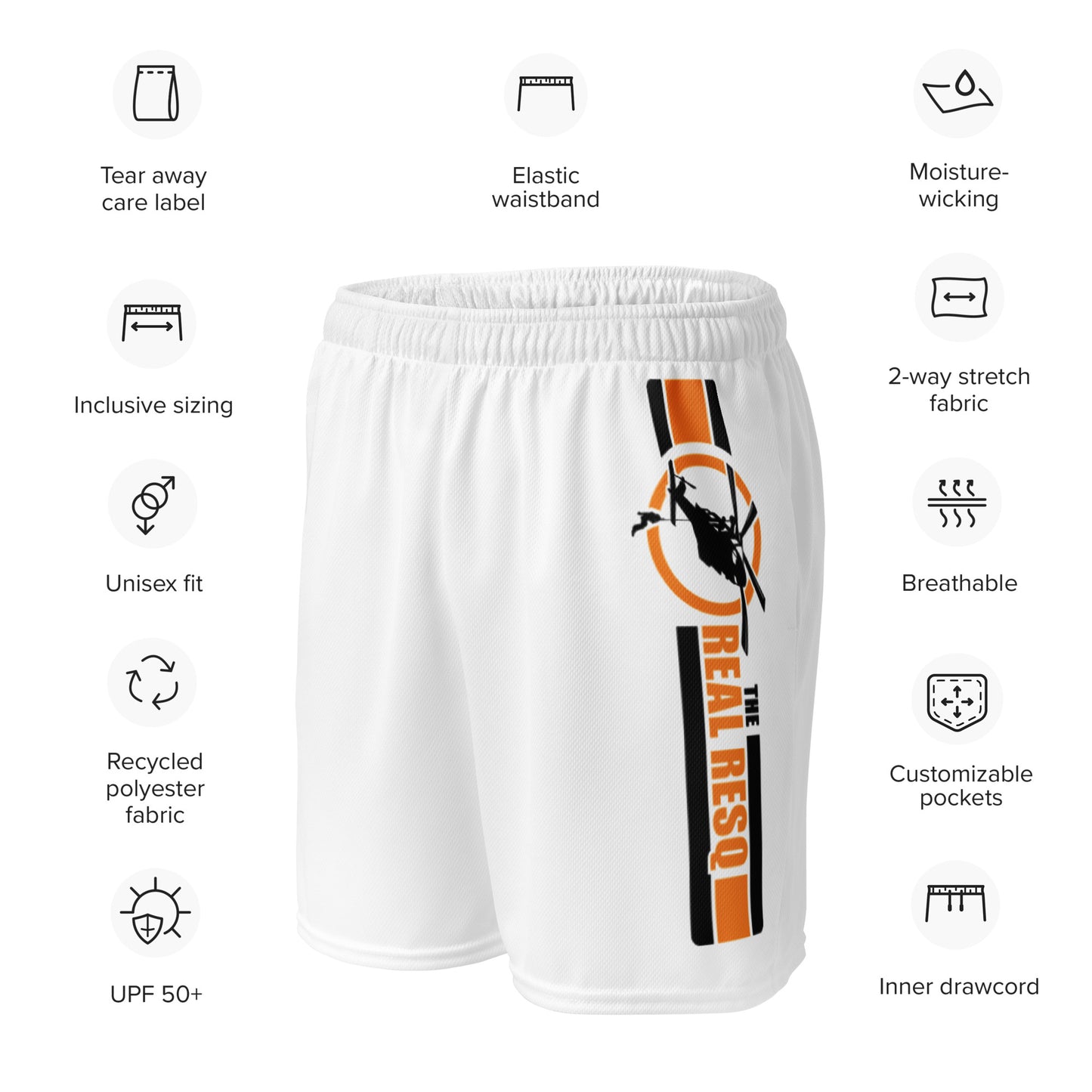 The Real ResQ Unisex mesh shorts