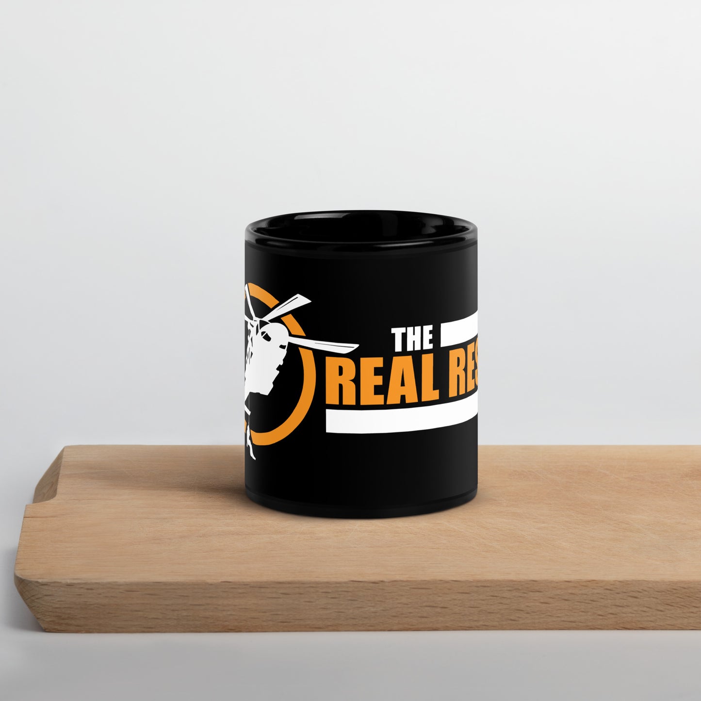 The Real ResQ Black Glossy Mug