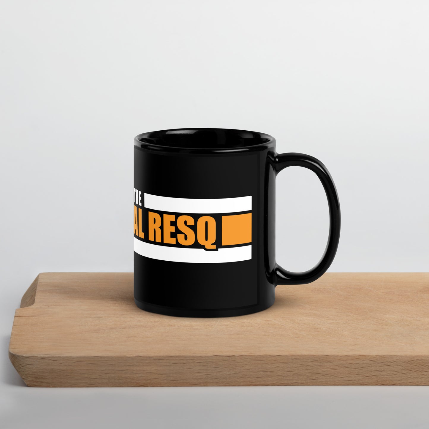 The Real ResQ Black Glossy Mug